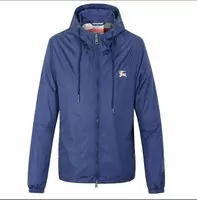 vestes burberry london simple et classique zipper hoodie blue